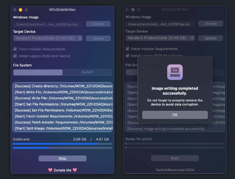 macOS 版 Windows USB 启动盘创建工具